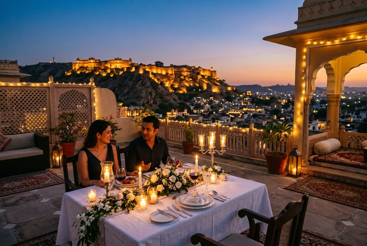 Private Rooftop Rajasthani Dinner